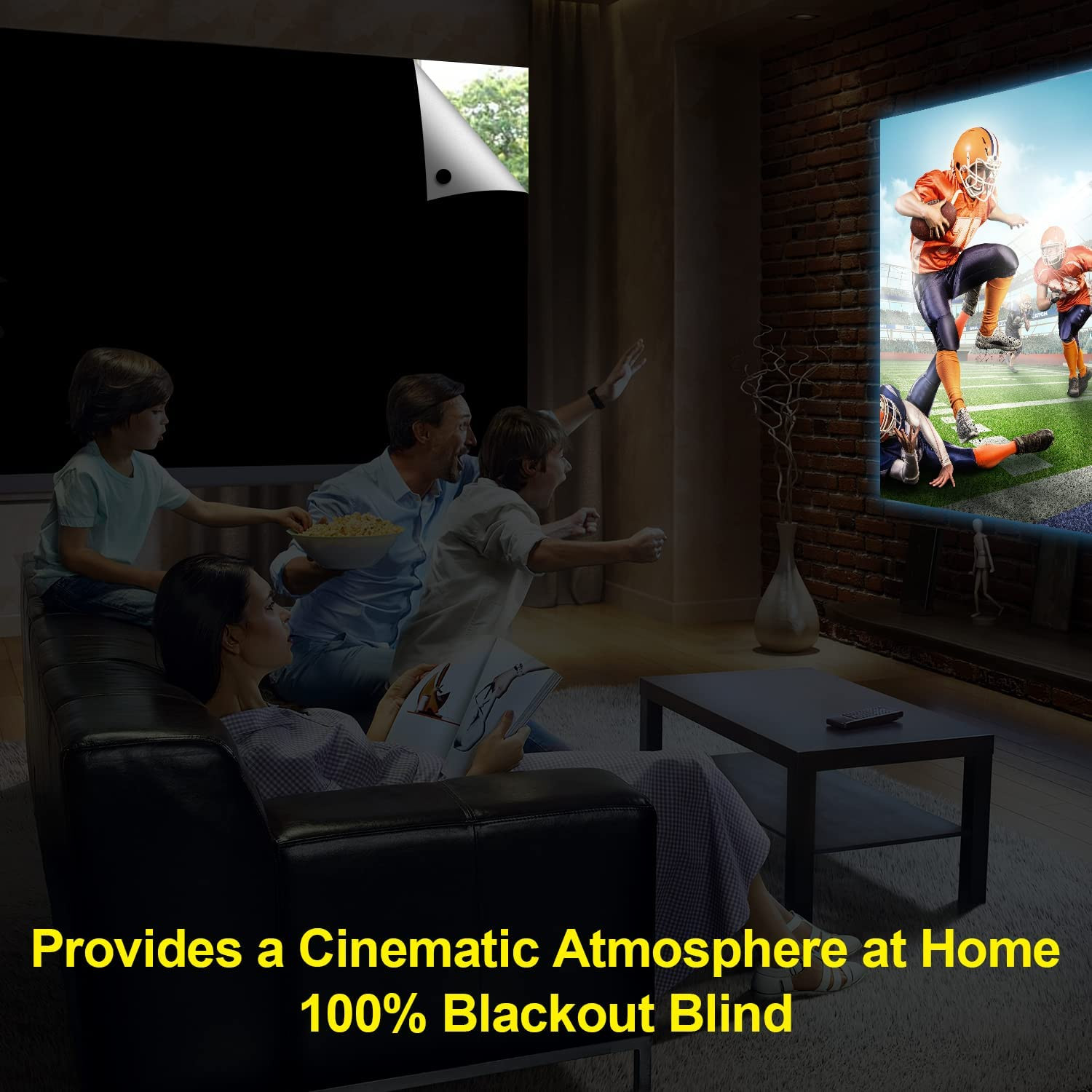 Portable Blackout Curtain W118 X L57 No Drill Sunblock for Nursery Dorm Room