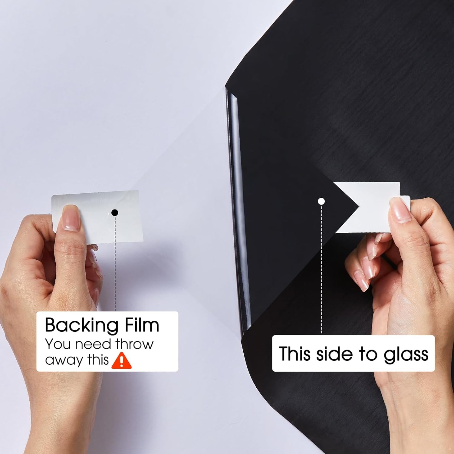 Blackout Window Privacy Film 100% Lighting Blocking Anti UV Removable Frosted