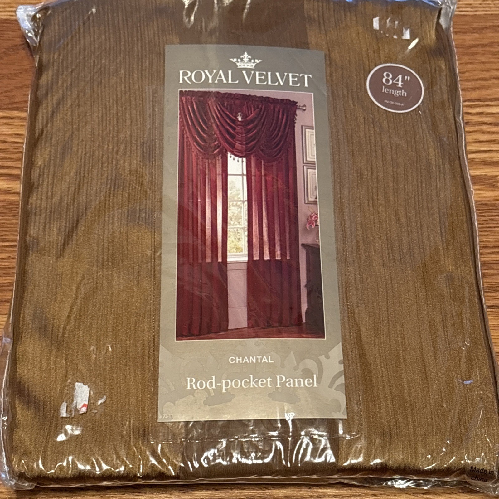 ROYAL VELVET 55X 84 CHANTAL ROD POCKET PANEL NEW Topaz