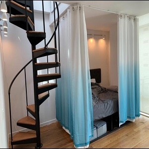 Flexible Bendable Curved Ceiling Curtain Track, 1 Meter(3.3 ft) for L, U, Circle