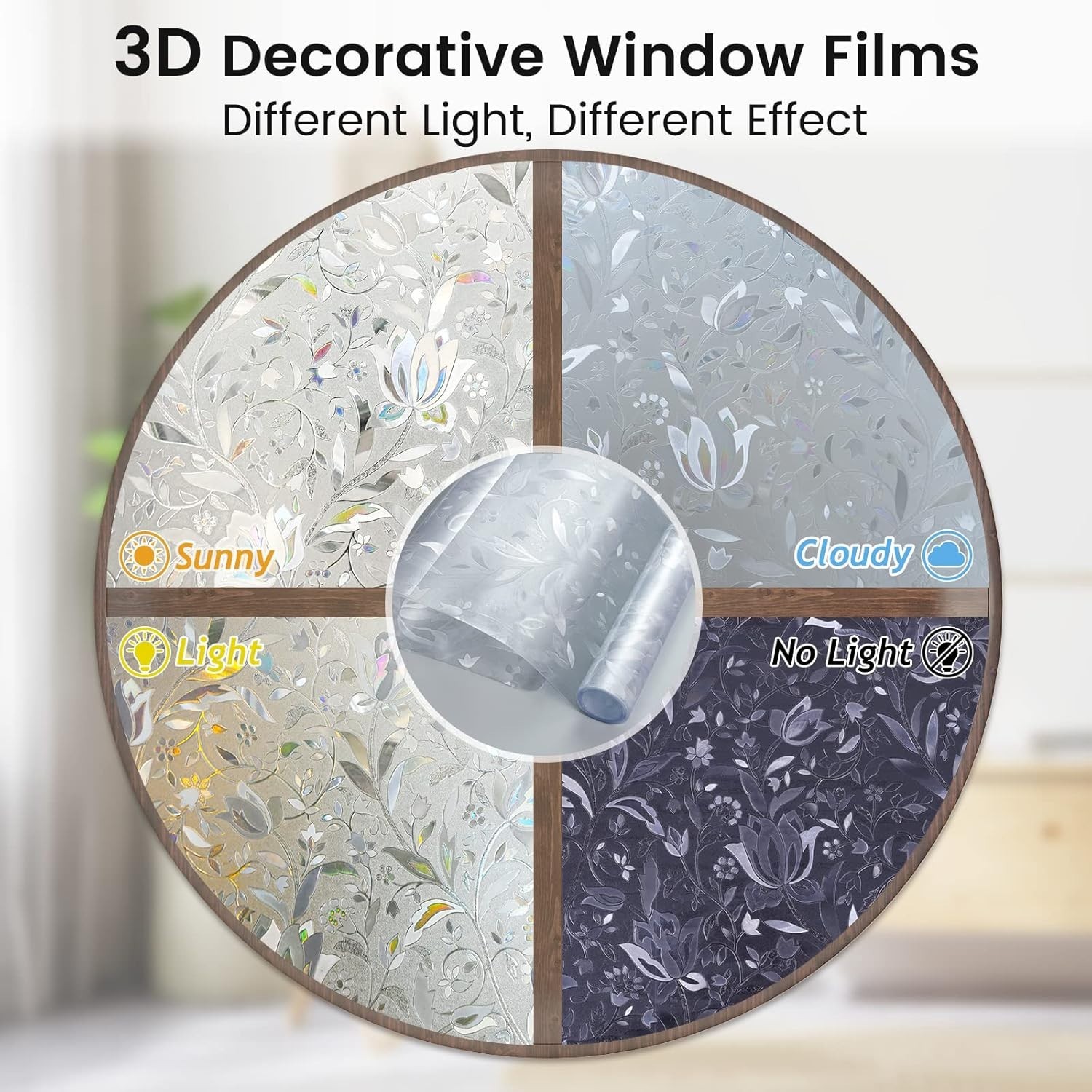 Window Privacy Film Decorative Stained Glass Static Clings Frosted Sticker Cover