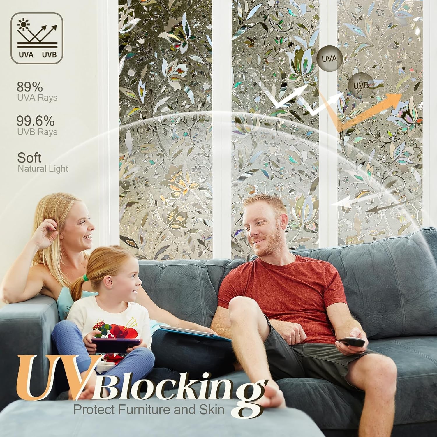 Window Privacy Film Decorative Stained Glass Static Clings Frosted Sticker Cover