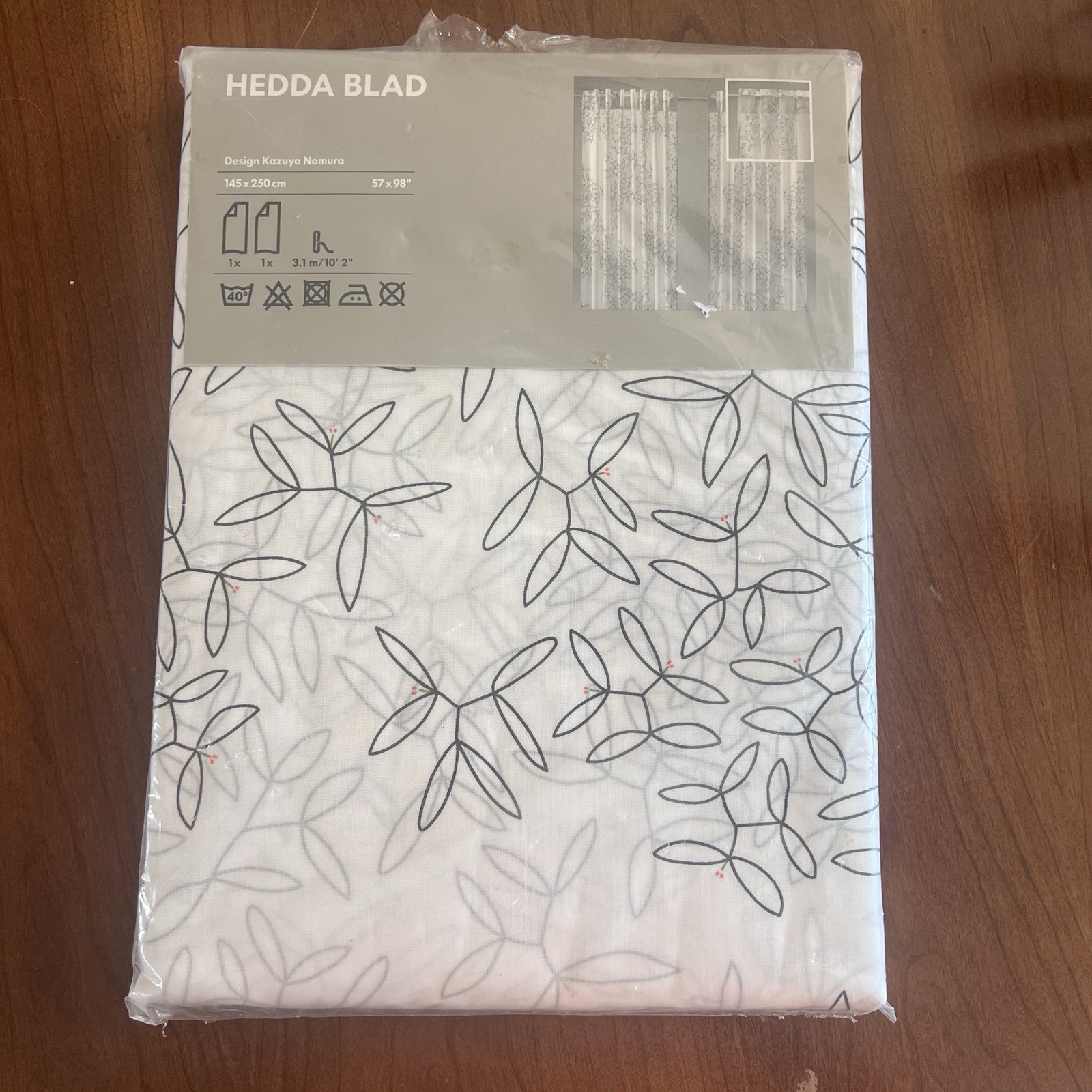 IKEA Hedda Blad Curtain Pair 57x98in New In Package 145x250cm