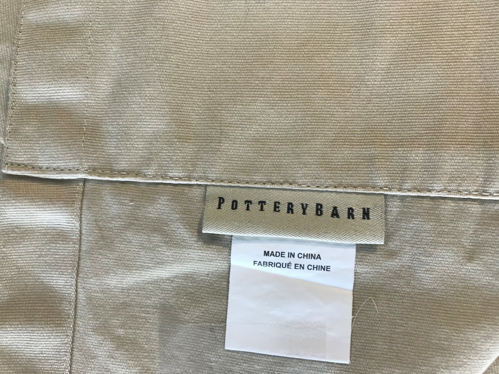 Pottery Barn 100% Cotton Drapes Grommets 48” X 91”~ 2 Panels Khaki Tan Color