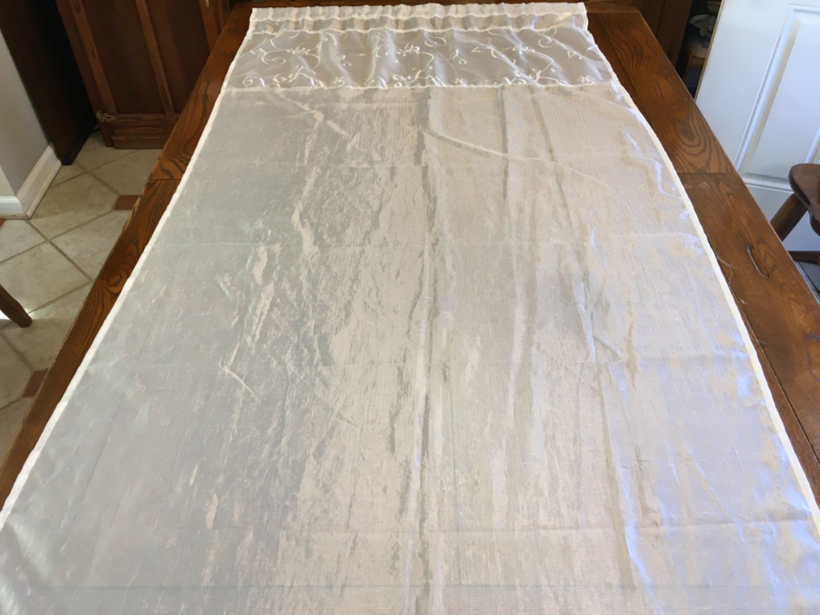 Sheer 1 pair window Panels 37×82 long