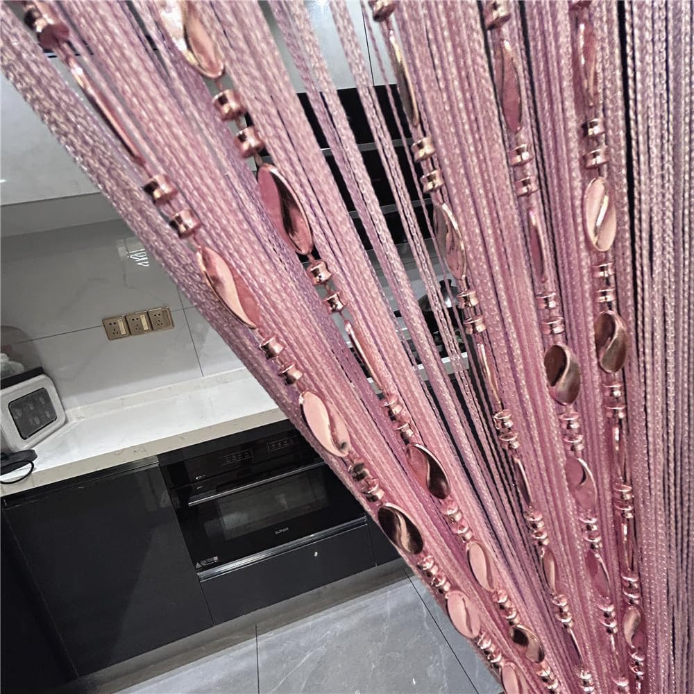 100cmX200cm Decorative Door String Curtain Beads Wall Panel Fringe Window Room D