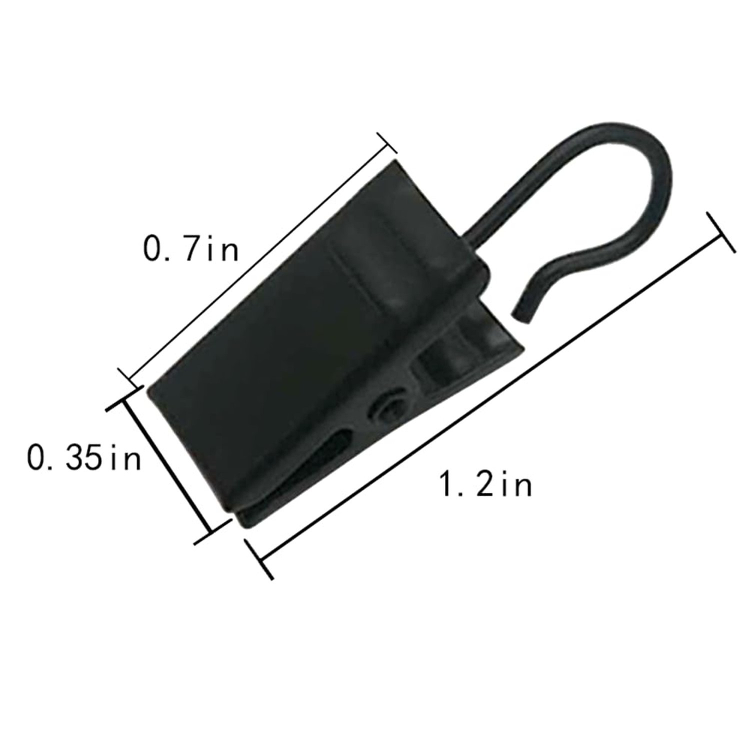 20 Pack Small Heavy-Duty Hook Clip Set Metal Curtain Hangers Clips for Clip P…