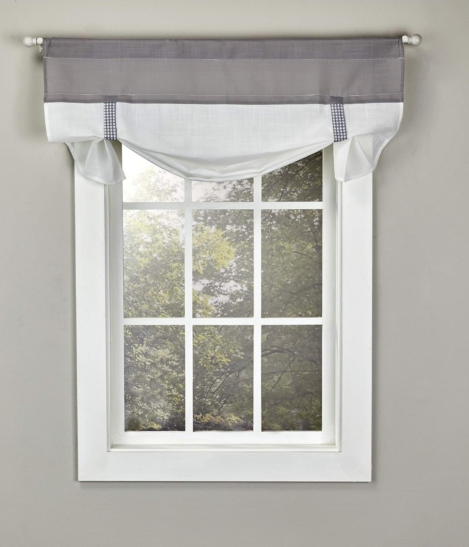SKL HOME window Curtain Jacob Valance Gray, 42″x 26″ New
