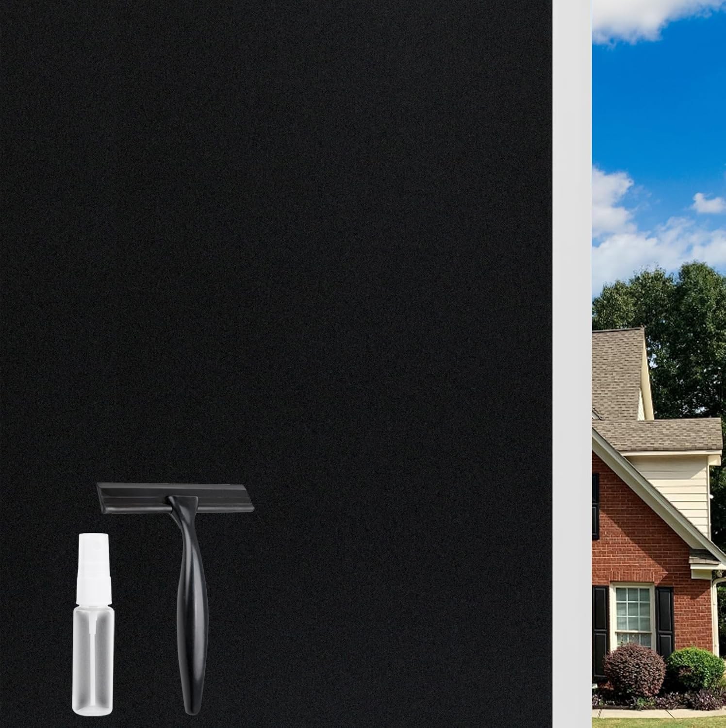 KESPEN Total Blackout Window Film 17.5 Inch X 6.5 Feet,