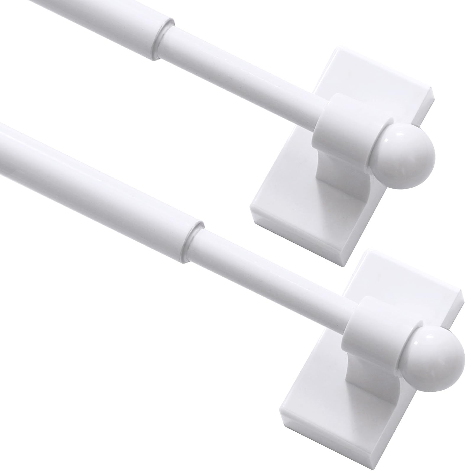 2 Pack Magnetic Curtain Rods for Metal Doors with Adjustable Length,Extends f…