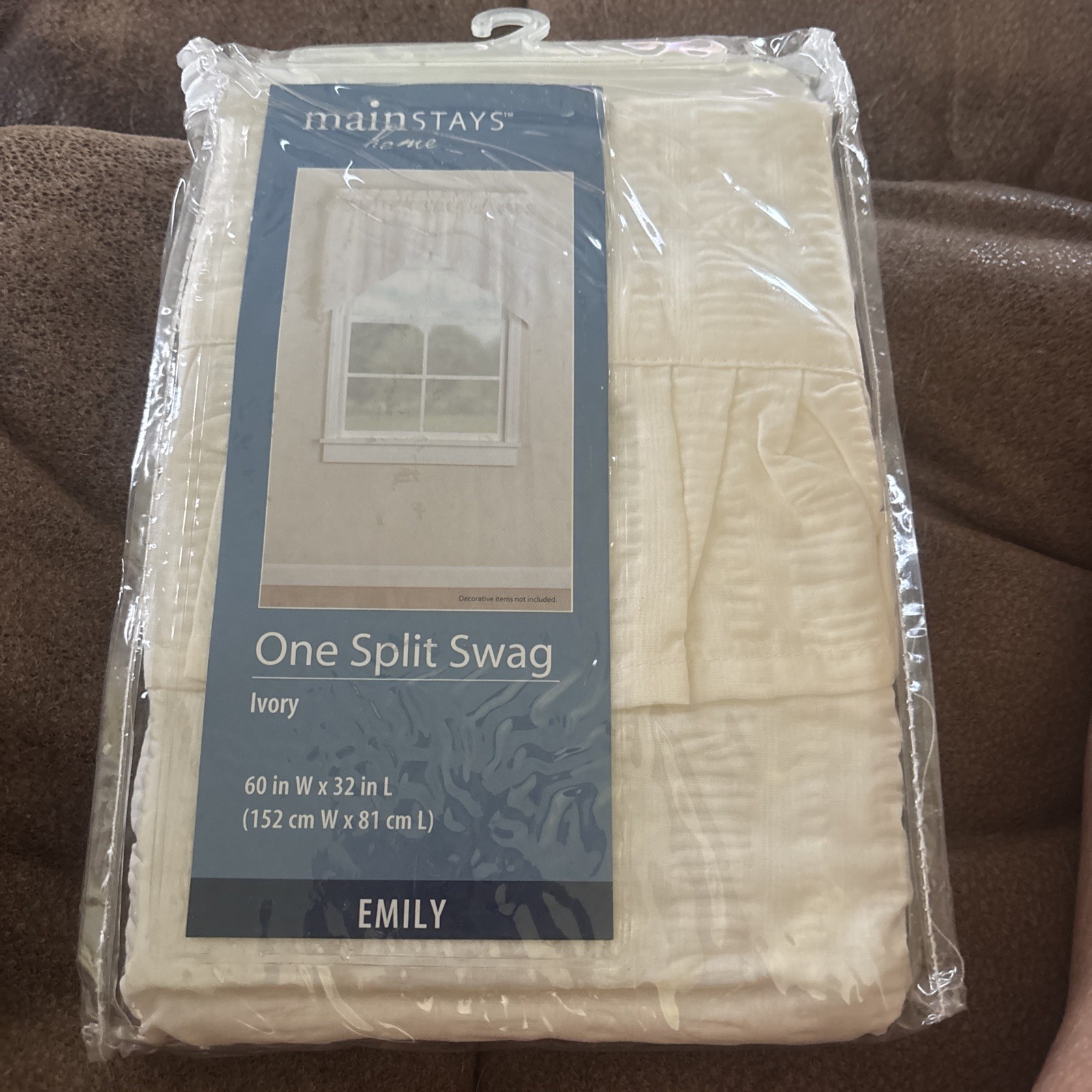 MAINSTAYS HOME Emily One Split Swag White [60″ W × 32″ L] New