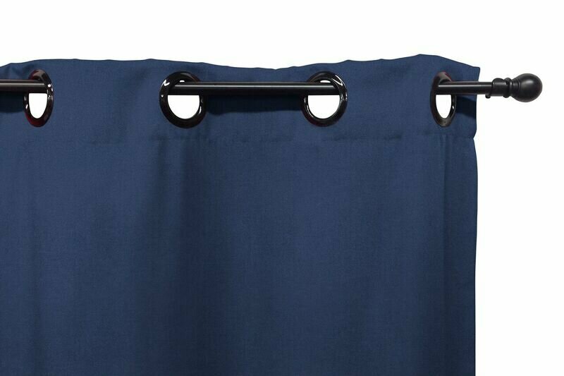 Eddie Bauer All Weather Navy Grommet Curtains(2) 50×108 Sunbrella Fabric