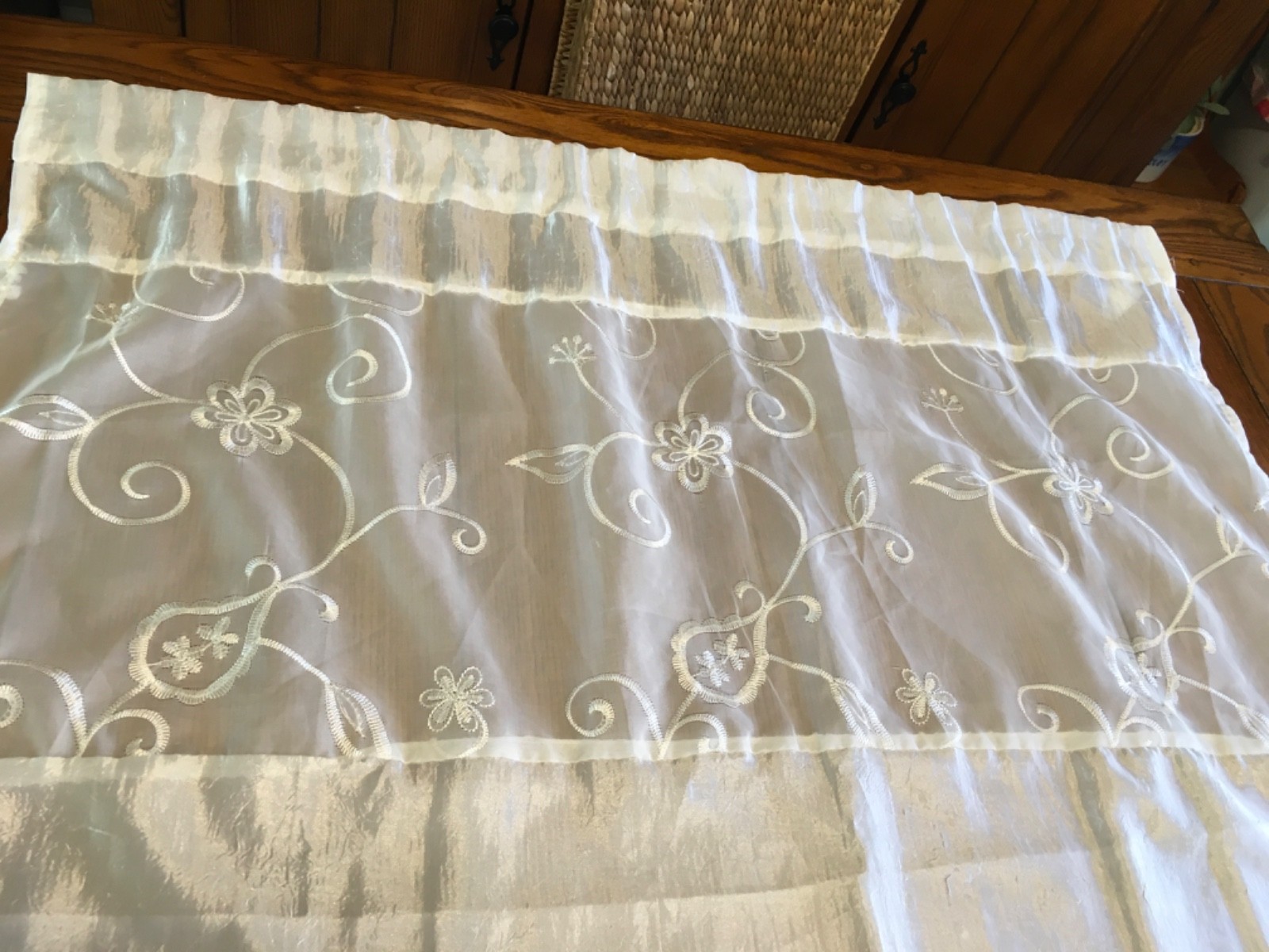 Sheer 1 pair window Panels 37×82 long
