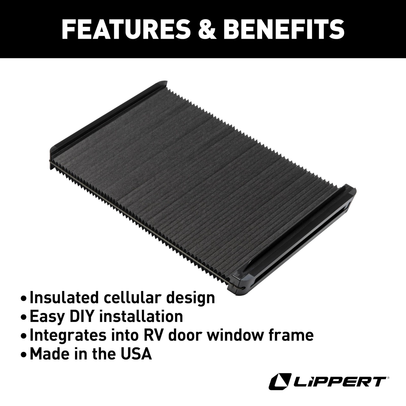 EcoCell RV Window Shade for Entry Doors Sun Protection, Easy Install, Smooth
