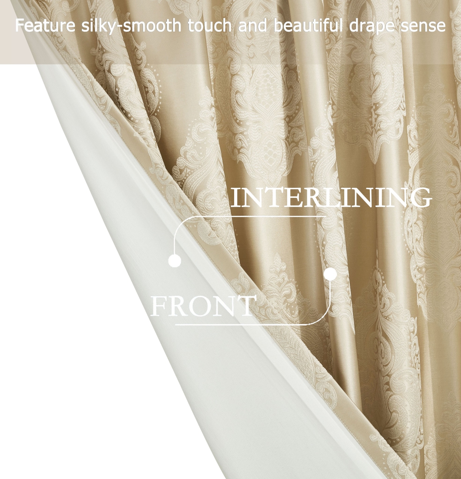 Sterling Creek Luxury Traditional Jacquard Medallion Window Curtain Panel Set