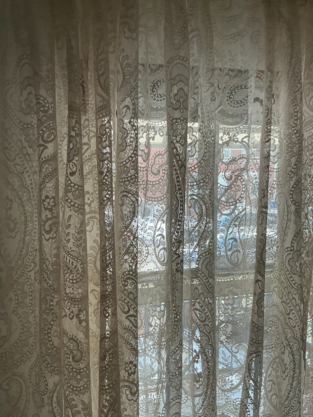 White(beige) Lace Curtins Panel From Home Collection Brand