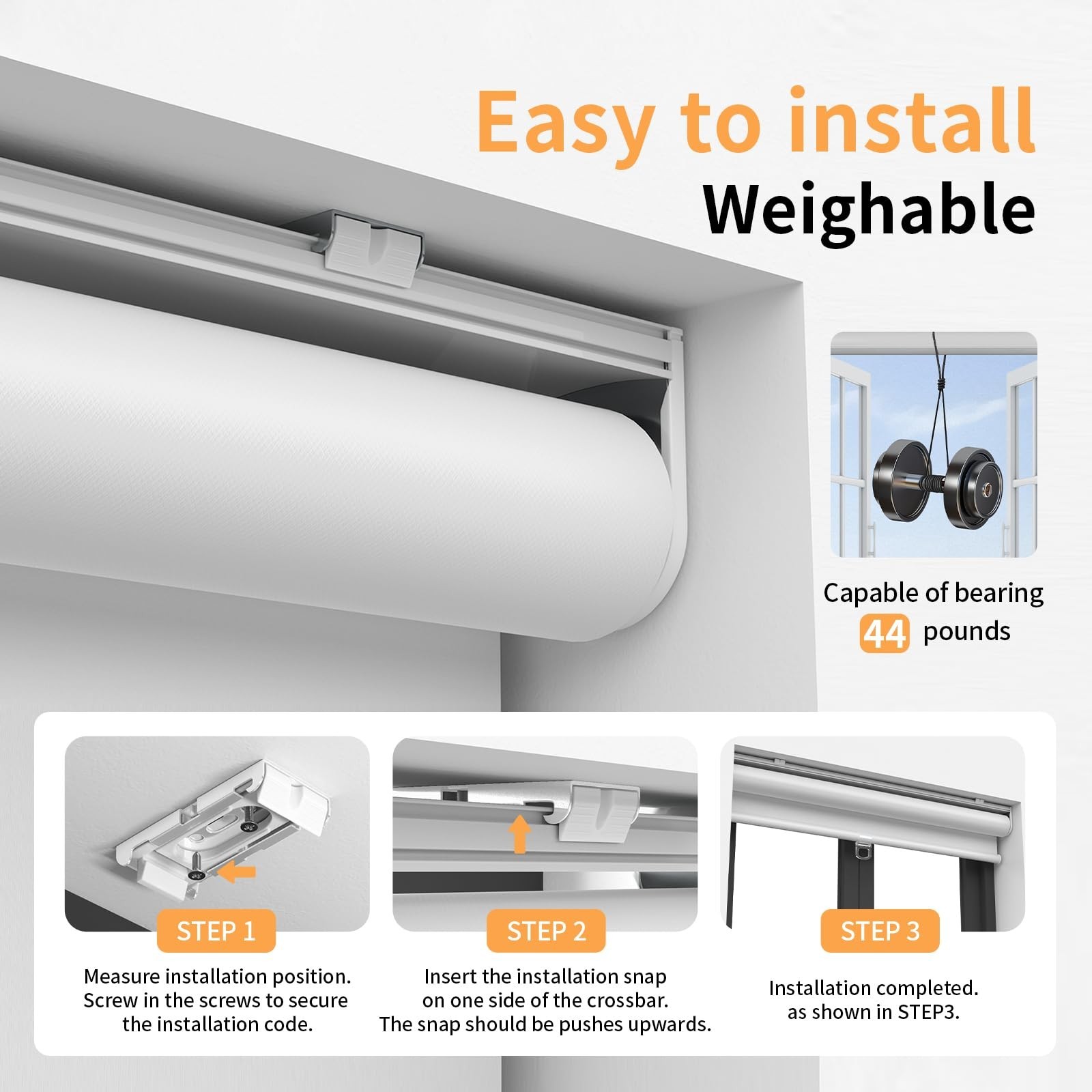 Window Blinds Cordless,Blackout Roller Shades,Blinds for Indoor Windows,Door …