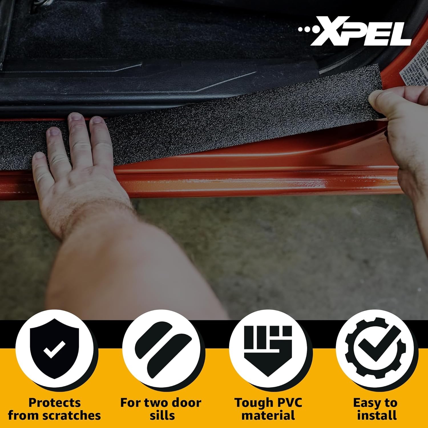 XPEL Black Universal Door Sill Guard (60″ x 2.75″) Paint Protection Film Kit