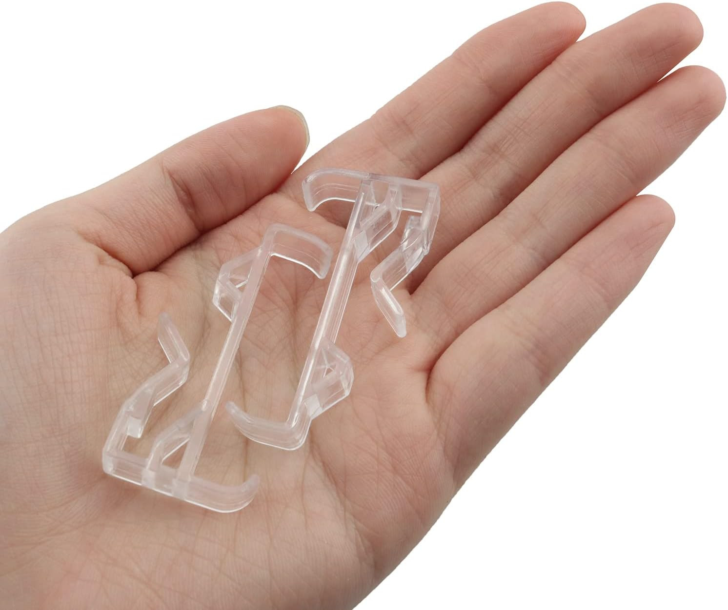 10PCS Blinds Clear Plastic Curtain Clips, Valance Clips for High Profile Blin…