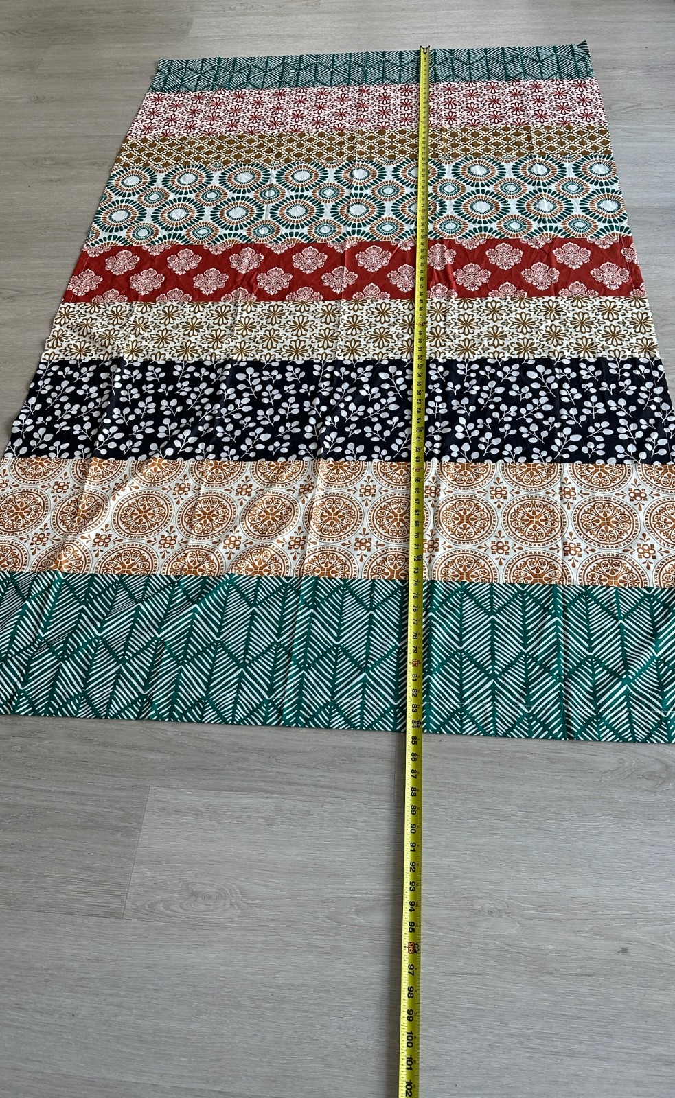 Lush Decor Bohemian Stripe Window Curtain Panels Pair 52×84 Turquoise Orange 8pc