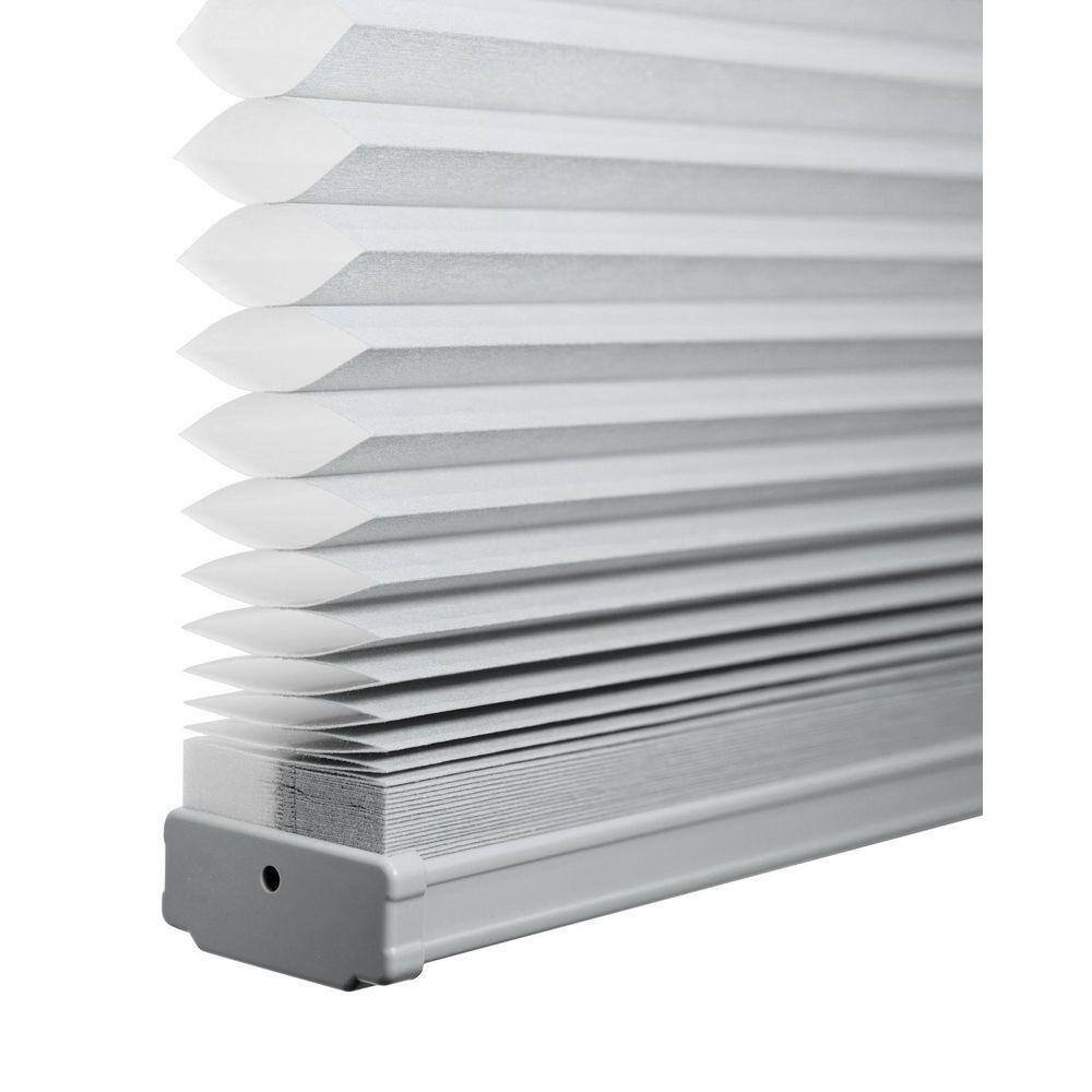 Cut-To-Size Light Grey Cordless Top down Bottom up Light Filtering Polyester Cel