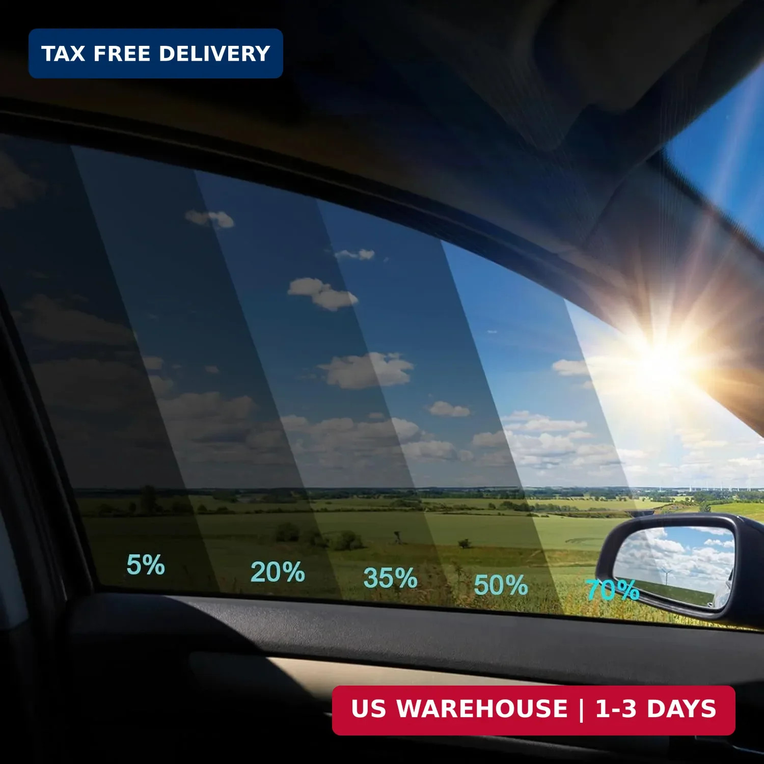 Window Tint Film for Cars, 20% VLT 20in x 10Ft Ceramic Window Tints, Blocks 99%