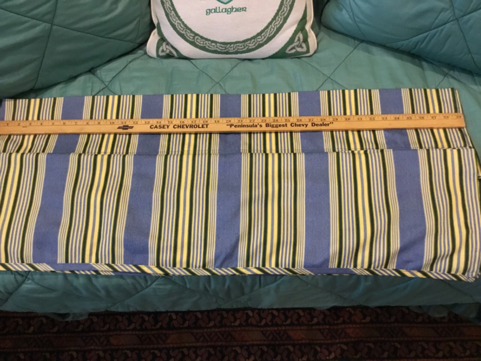 WAVERLY Valance ~ Amanda Blue Stripe ~ 77″ x 17″ ~ Lot of 2
