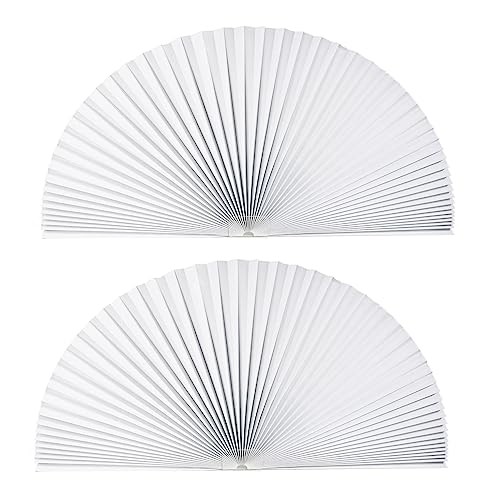 2 PCS Arch Window Light Filtering Pleated Shade Blinds for semi-Circle White