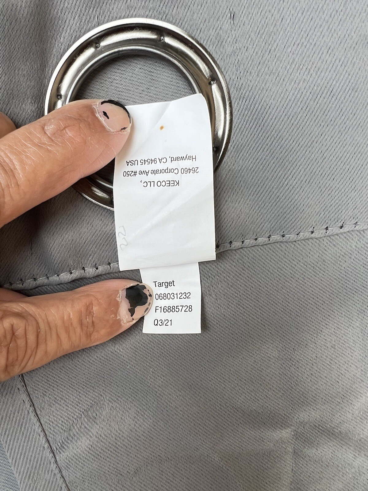 Opal House 1 Sheer Courtain New Gray For Windows Metal Ring