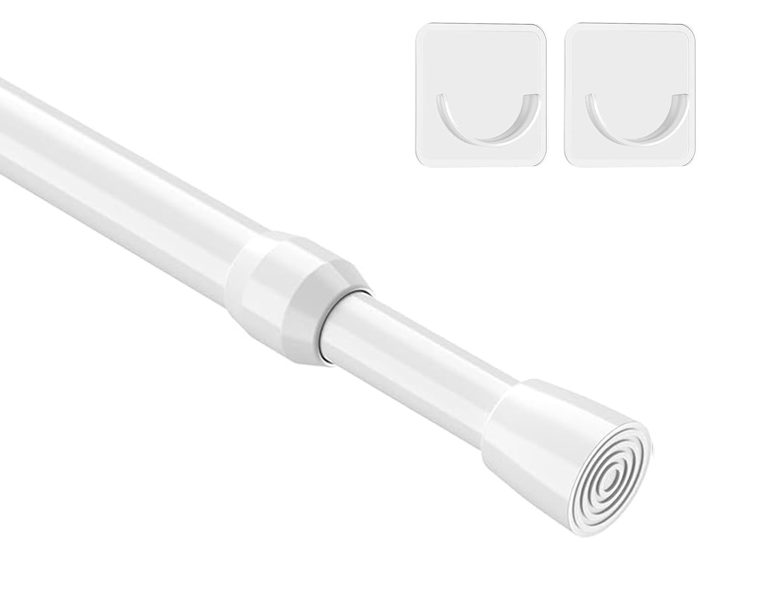 1 PC White Adjustable Spring Tension Curtain Rod Fits 2639 Inch Bookshelf