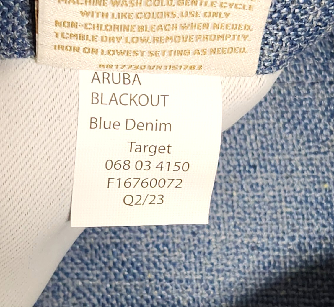 1 Aruba Window Curtain Panel Blue Denim Blackout – 50″x84″ – Threshold