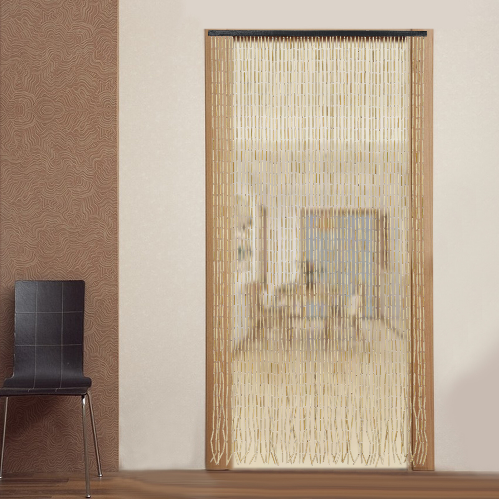 2Type Door String Door Curtain Room Wood Bamboo Dividers Beaded Window Curtains