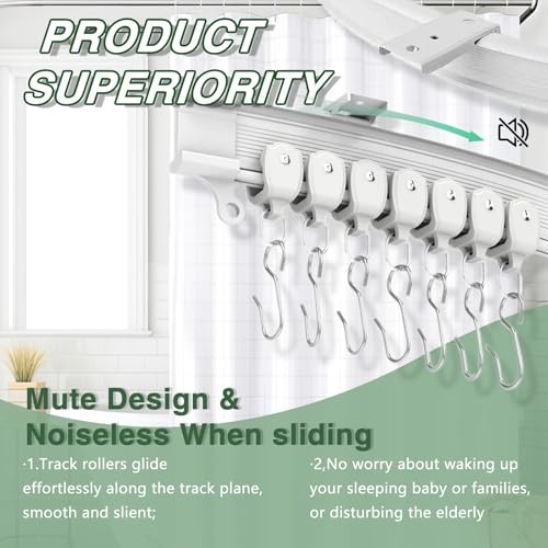 Flexible Curtain Track Ceiling Mount Cuttable 10 ft Curved, Trimmable 9.84 ft