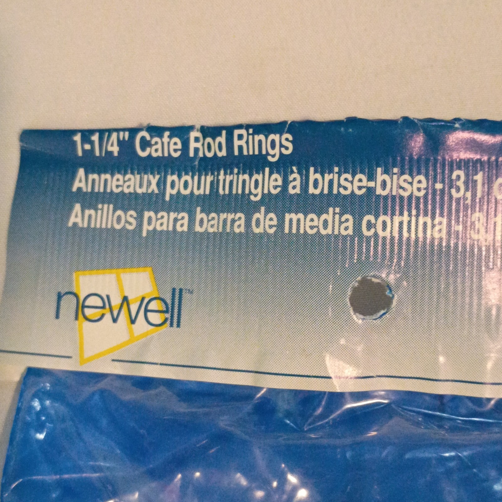 Newell 1-1/4 in Gold Metal Screw-On Curtain Rings, 14-Pack, MPN 14880