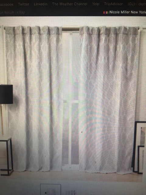 Nicole Miller NY Circuit Dove Gray Curtains 52×96 Blackout Rod Pocket (2 Panels)