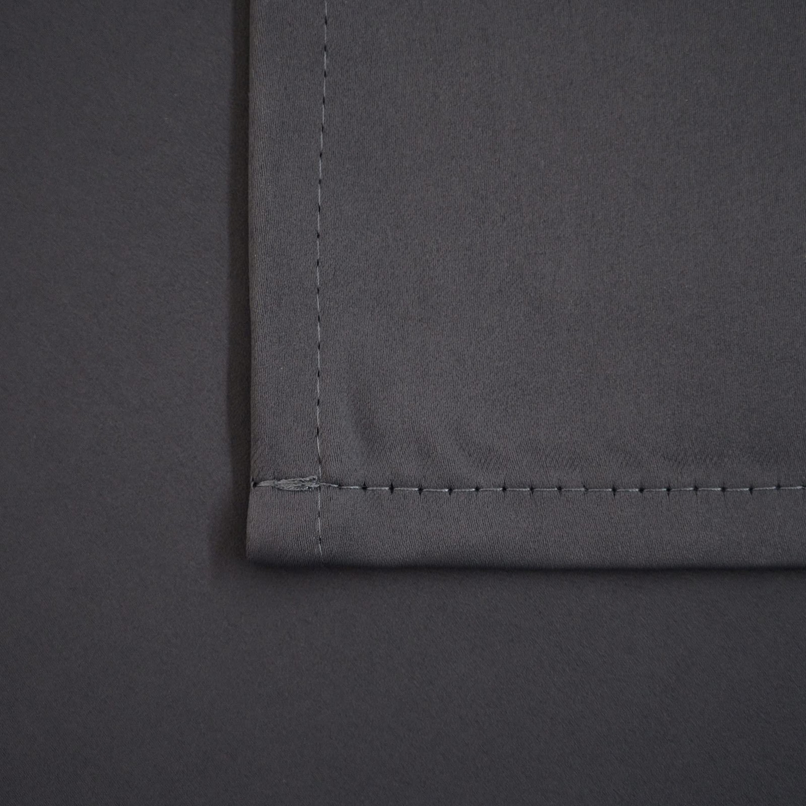 Rod Pocket Tier Curtain Half Blackout Dark Grey 30 Inches Wide 24 Inches Long