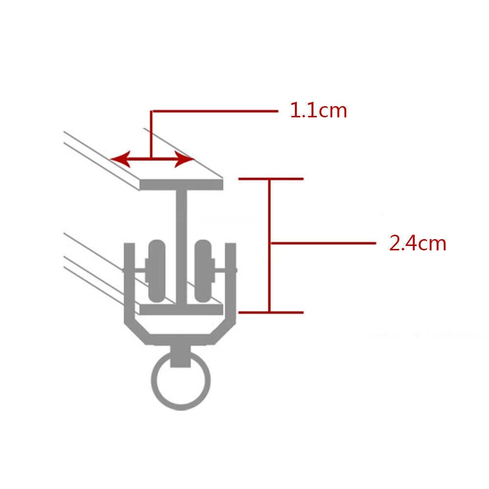 Ceiling Curtain Track Window Rod Pole Rail System Flexible Rail Track Mount
