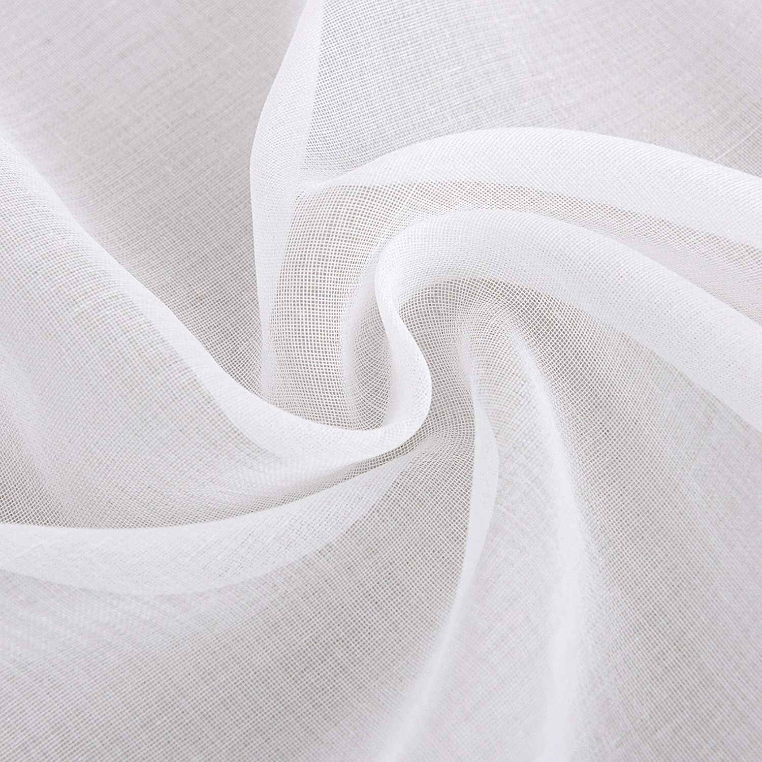 Set 2 Sheer White Pink Pom Pom Trim Curtains Panels Drapes 63 72 84 95 108 in L