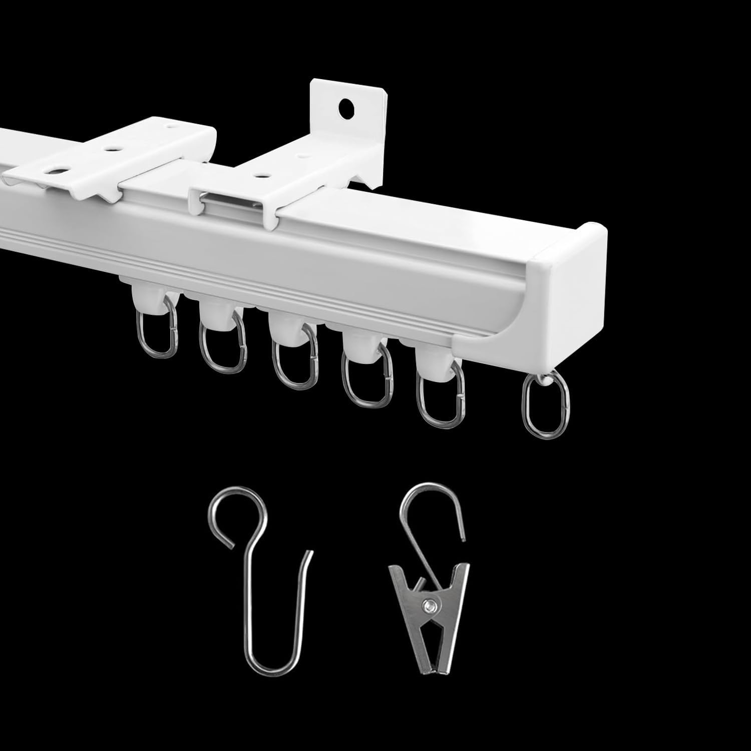 Ceiling Curtain Track, Heavy Duty Curtain Tracks System for Room Divider, Wall M