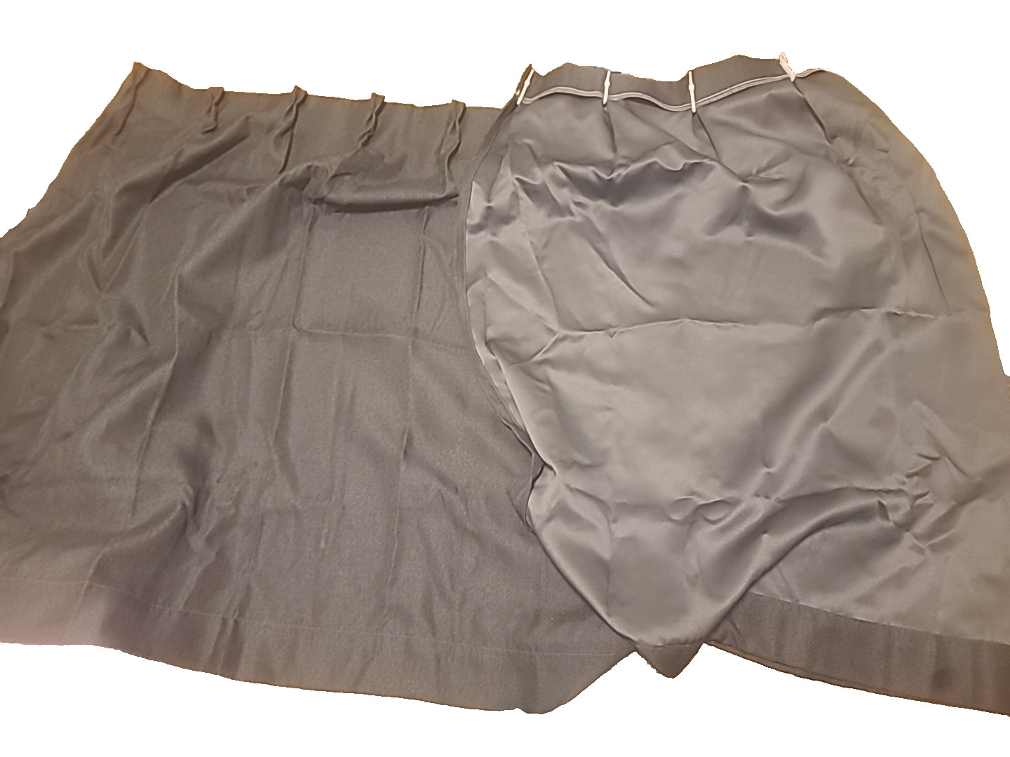 Curtain grey color single piece 77 x 44 in
