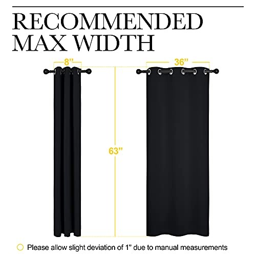 Halloween Pitch Solid Thermal Insulated 42″W x 63″L (Pack of 2) Black