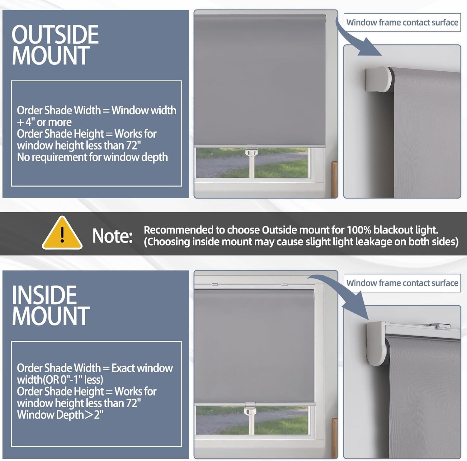 Cordless Blackout Window Roller Shades, Pull Down Spring System Indoor Blinds…