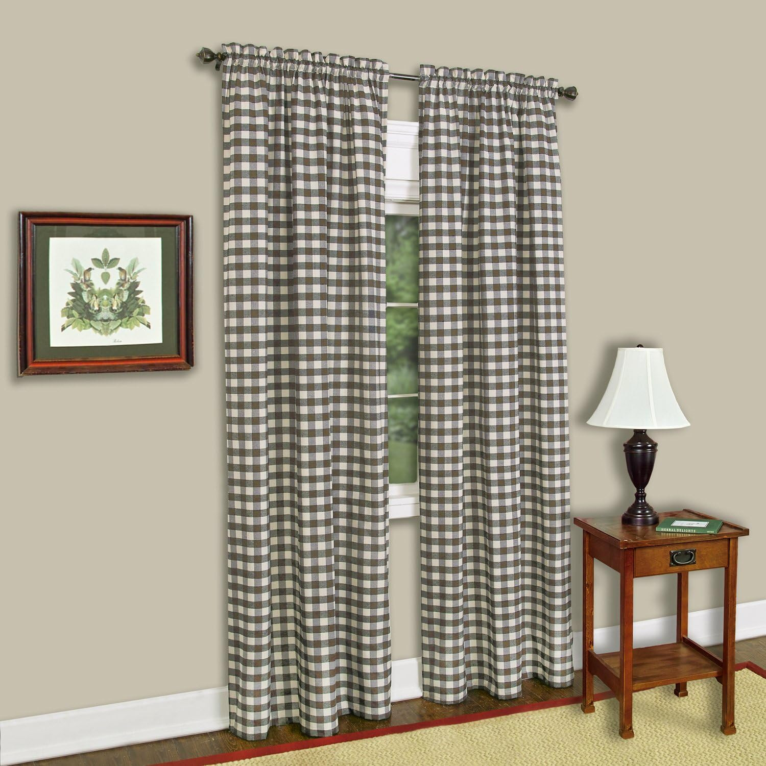 Elegant Taupe Kitchen Curtain Panels, 84″, Set of 24 for Stylish Decor