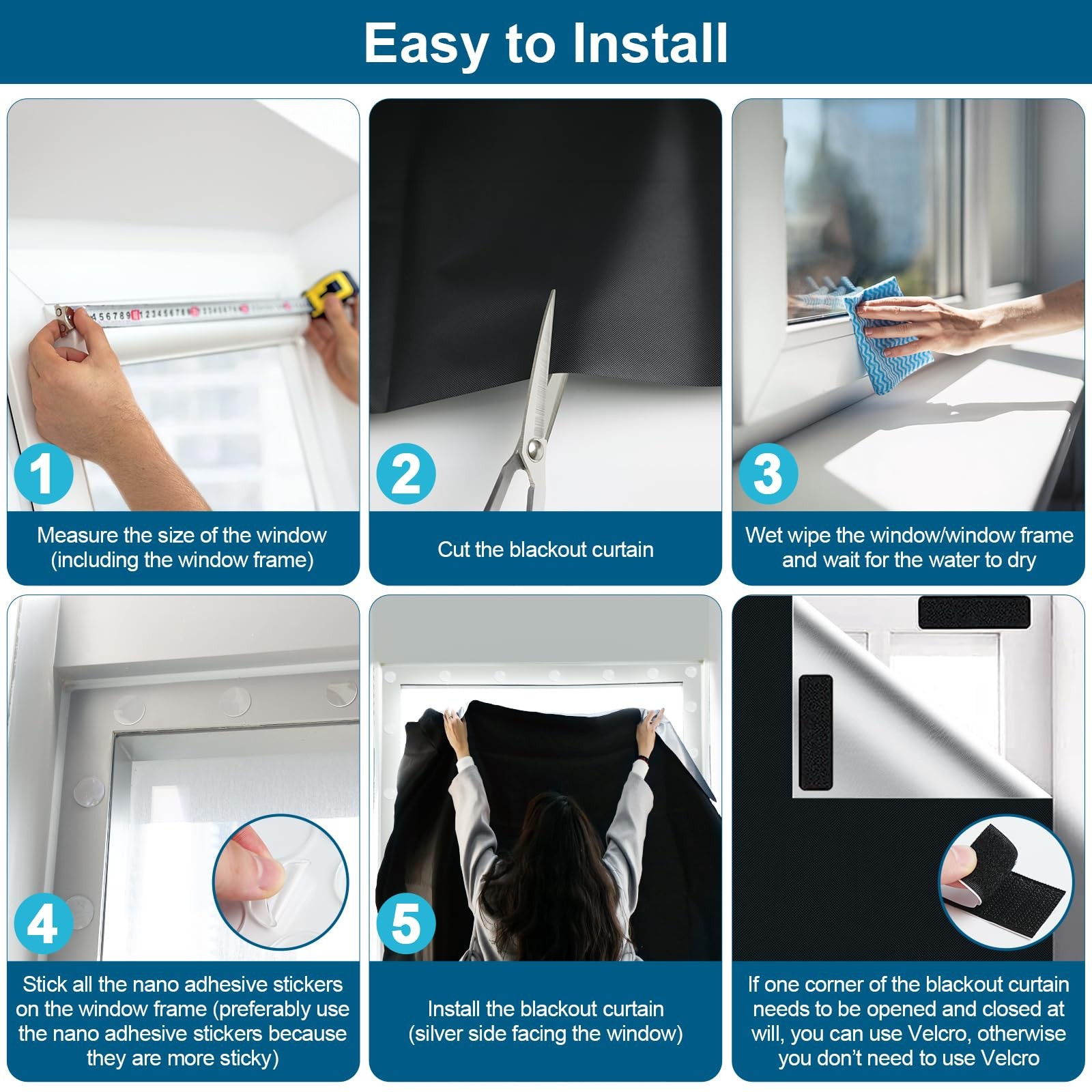 Petaholic 100 Curtains For Bedroom Portable Diy Window Blinds No Drill Window