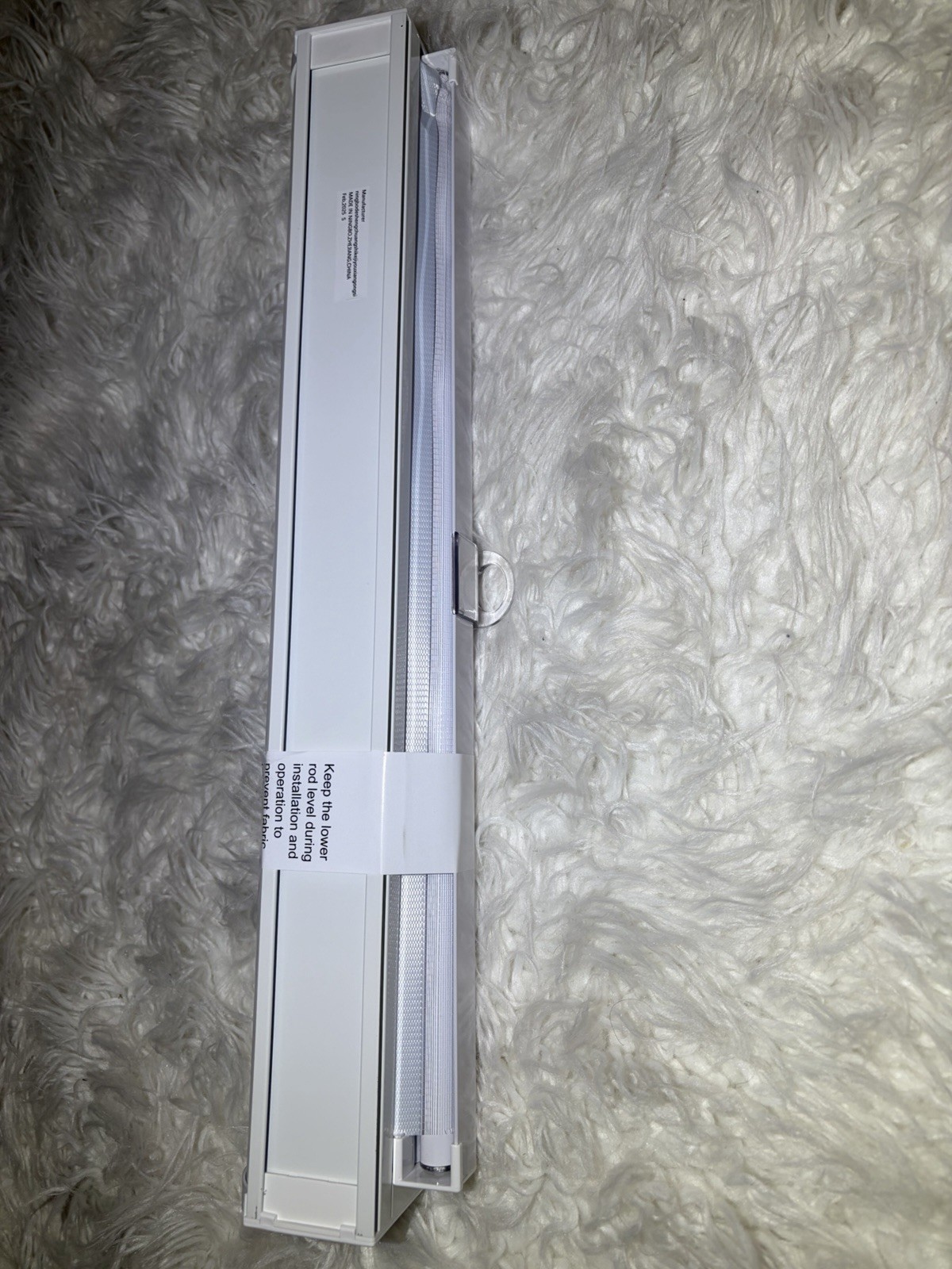 White Plastic Roller Shade Light Filtering Window Frame Mounted Modern Blind