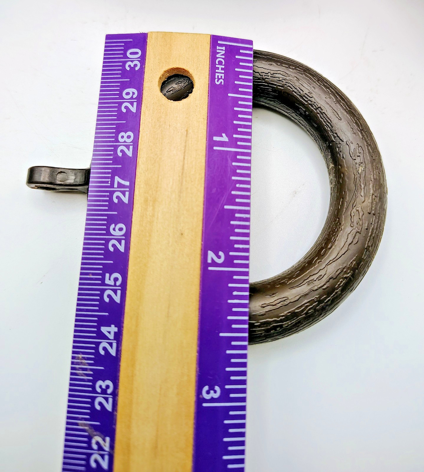 Lot of 28 Vintage Faux Wood Plastic Drapery Curtain Rings 1.75 ” inside 2.5″ out