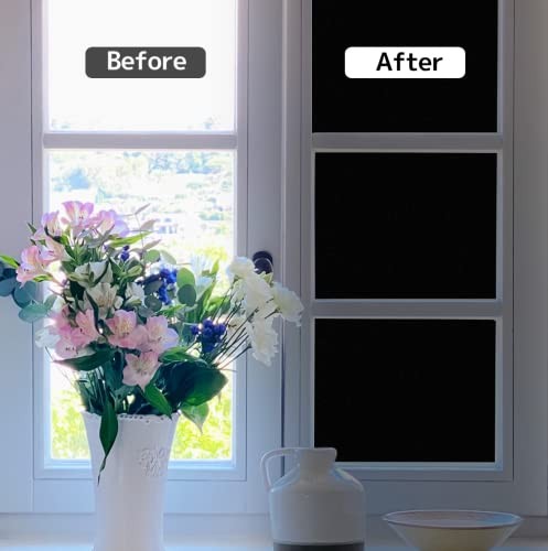 KESPEN Total Blackout Window Film 17.5 Inch X 6.5 Feet,