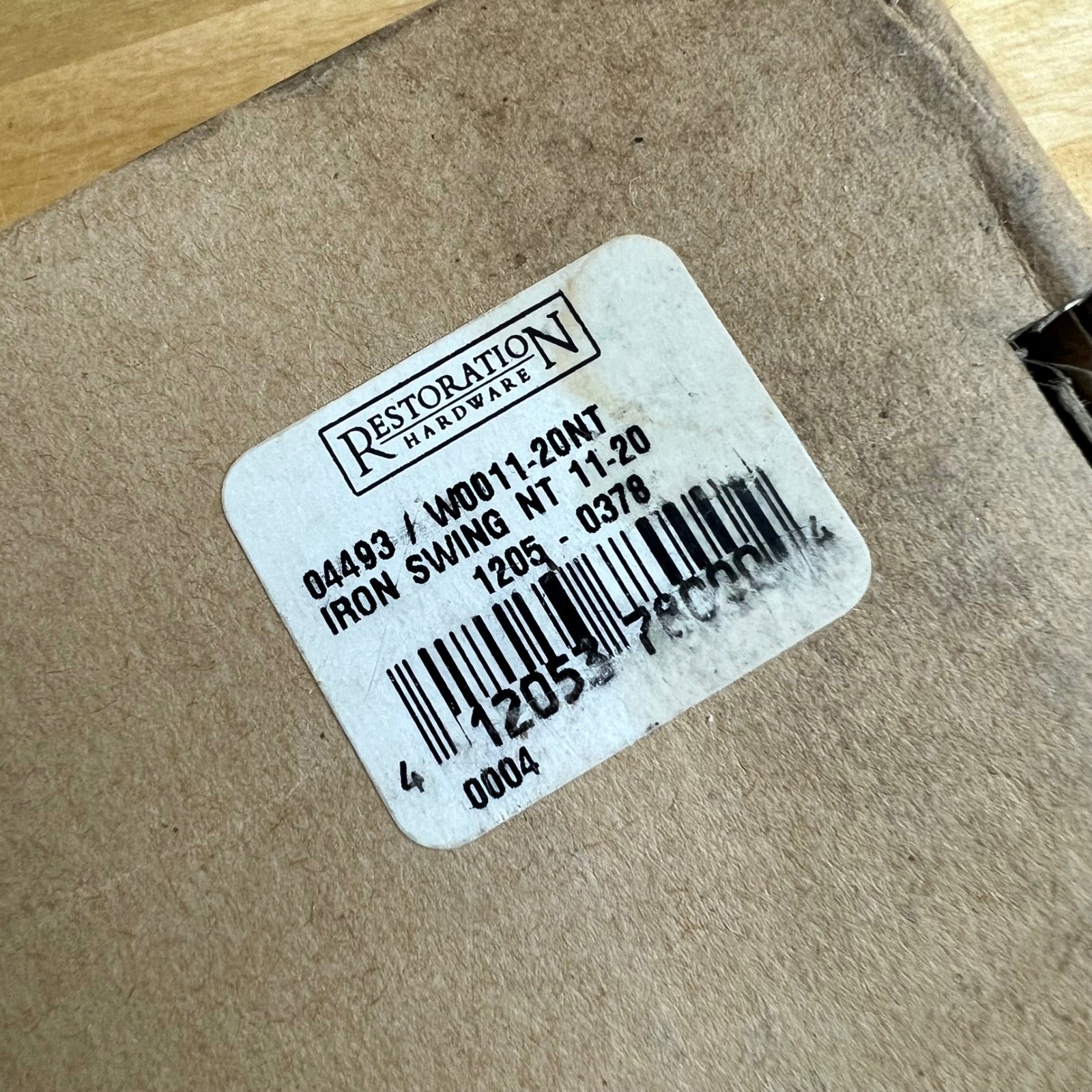Restoration Hardware Swing Arm Curtain Rod 11-20″ Natural Iron Size 5/8″ New