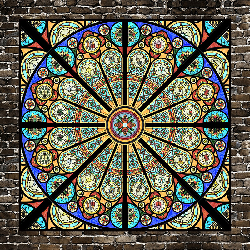 Self Adhesive Frosted Stained Glass Window Door 3D Sticker Film Decor