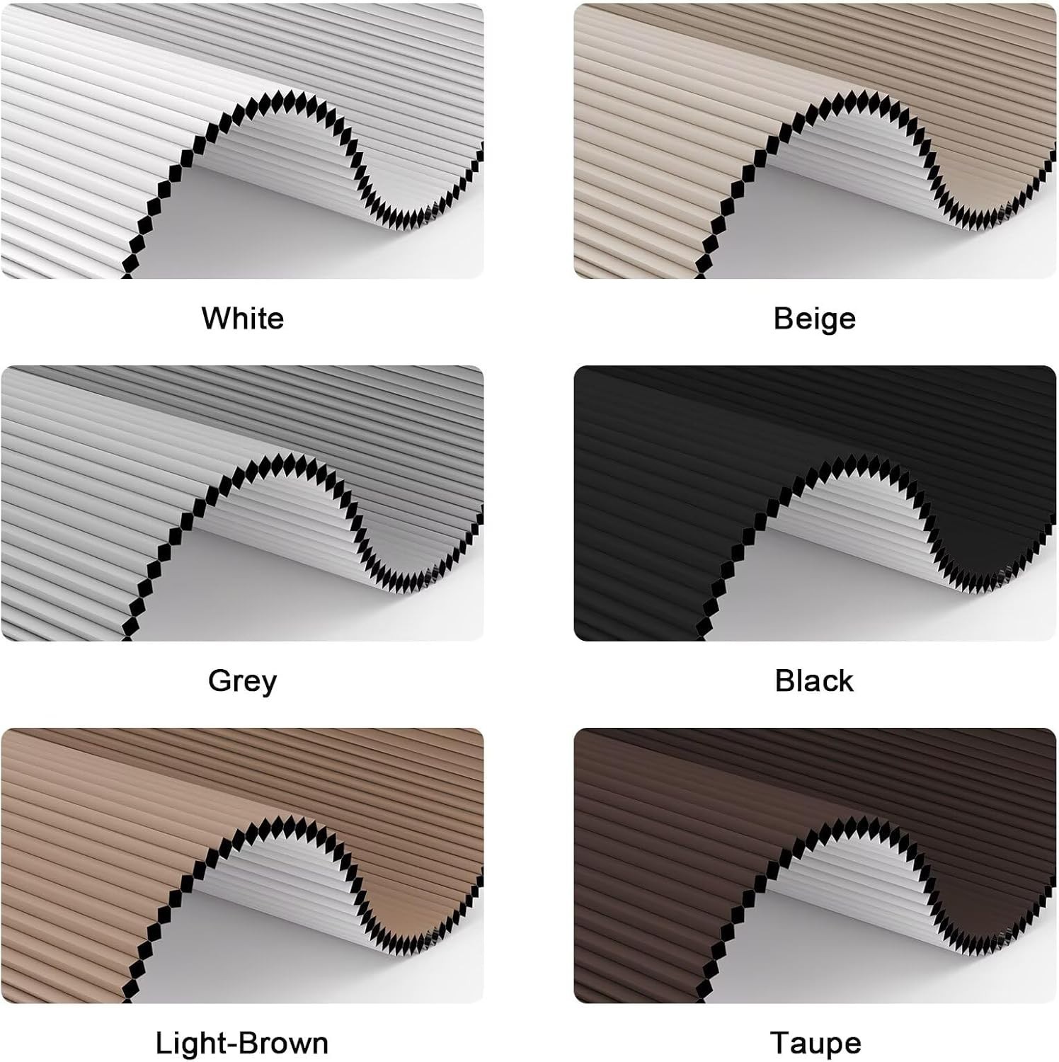 Cordless Blackout Cellular Shades for Windows, Honeycomb Window Shades with T…